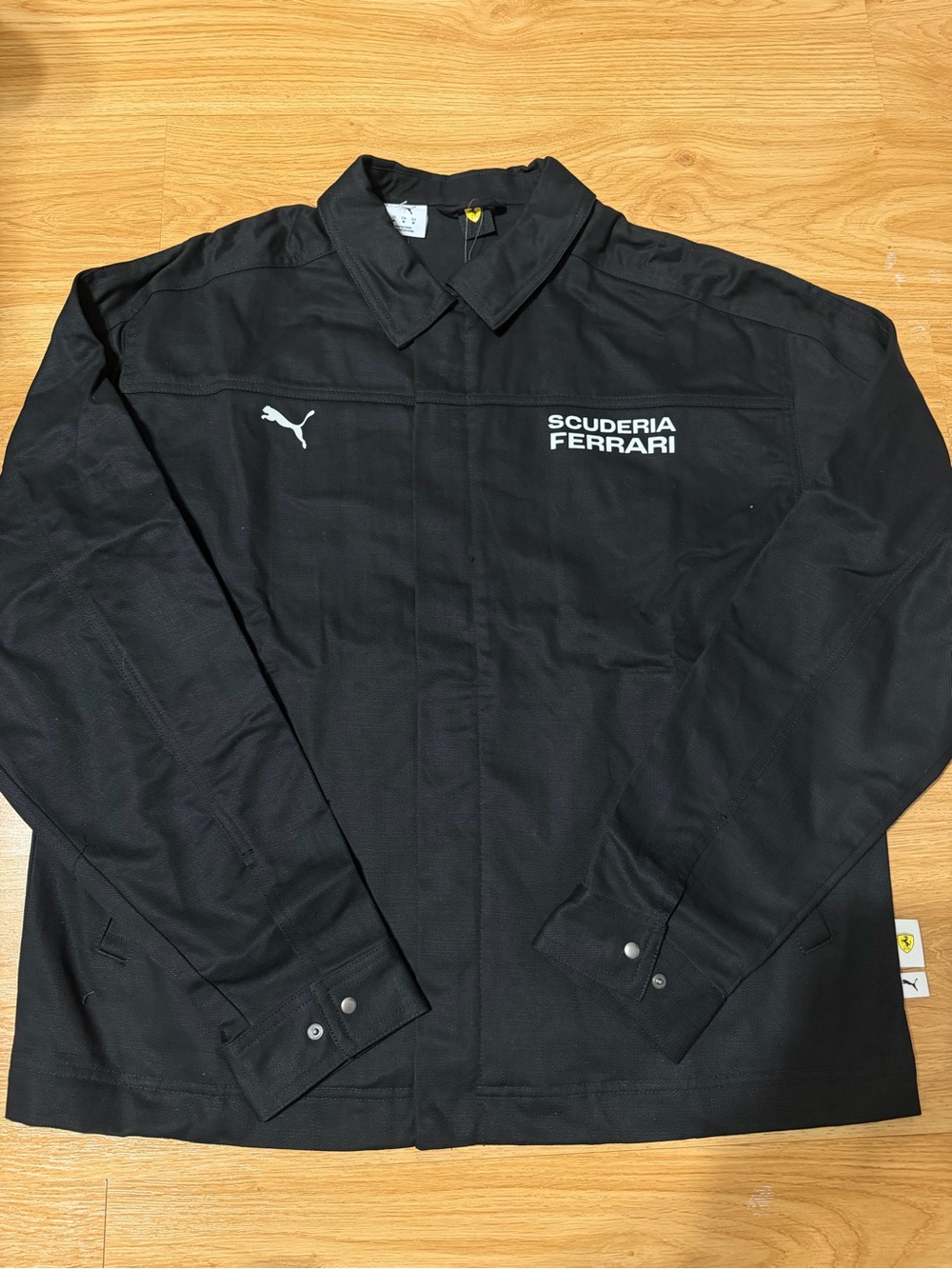 NWT Scuderia Ferrari Black Lightweight Team Shirt Jacket